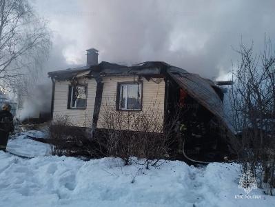Под Архангельском сгорел одноэтажный частный дом