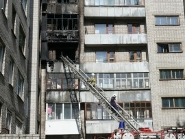 В Архангельске горела квартира в девятиэтажном доме