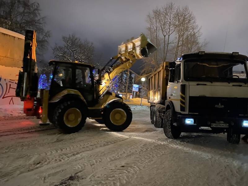 С дорог Архангельска вывезено 1646 тонн снега