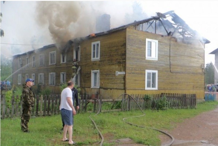 В Котласском районе произошёл пожар в жилом доме
