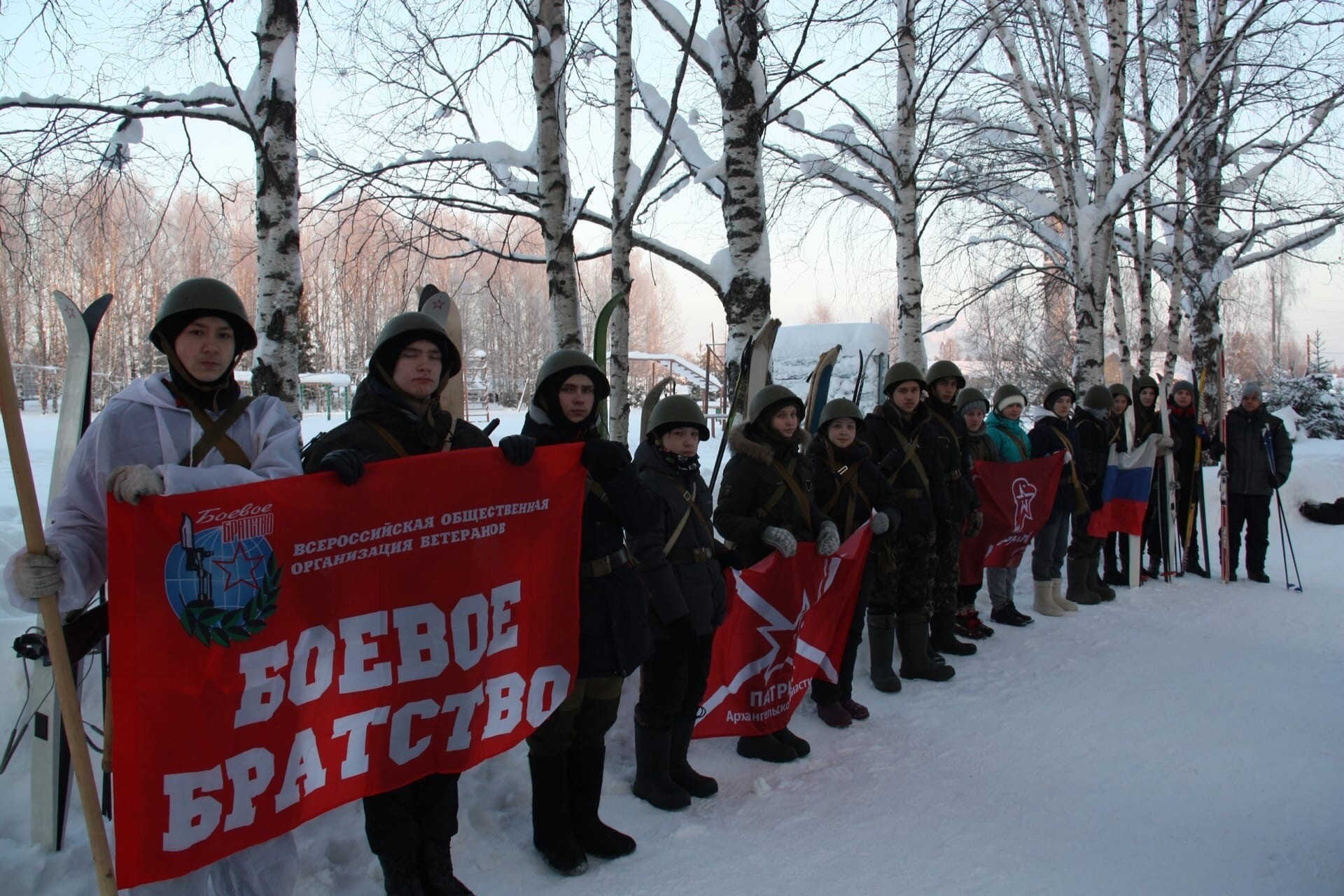 Более 25 человек приняли участие в зимнем юнармейском марш-броске памяти бойцов лыжных батальонов