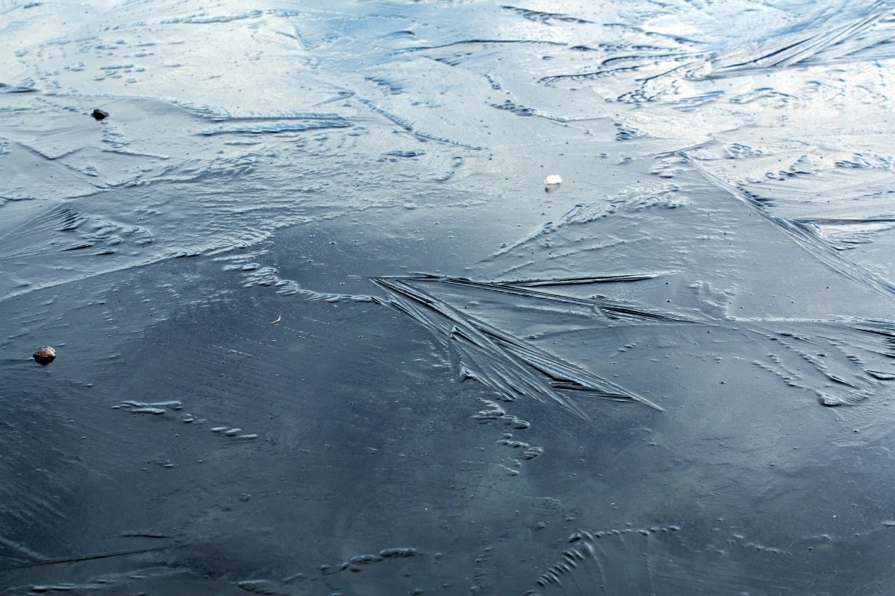 Толщина льда на водоёмах Архангельска составляет три сантиметра