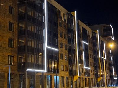 Группа Аквилон выполняет первый проект архитектурного освещения в Архангельске на своем объекте
