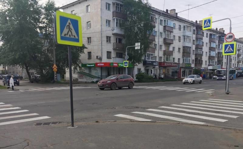 В Архангельске наносят разметку на дороги