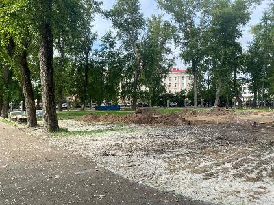 В Архангельске продолжается реконструкция Петровского парка